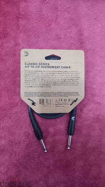 New D'addario jack cable (guitar & other instruments) 1