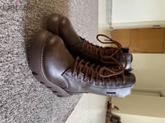 Brown Leather Boots Size 38 0