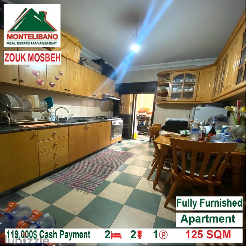 119,000$ Cash Payment!! Apartment for sale in Zouk Mosbeh!! 2