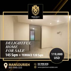 MANSOURIEH PRIME (190Sq) WITH TERRACE , (MA-323)