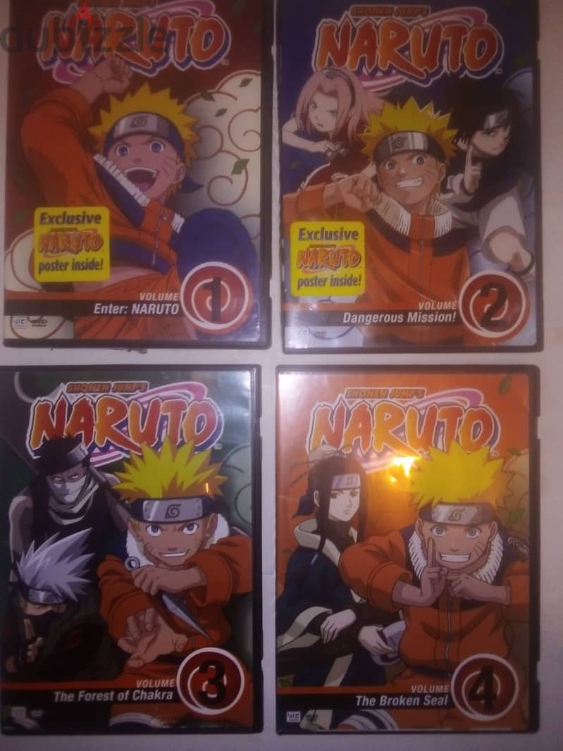Naruto original dvds from 1 to 8 1