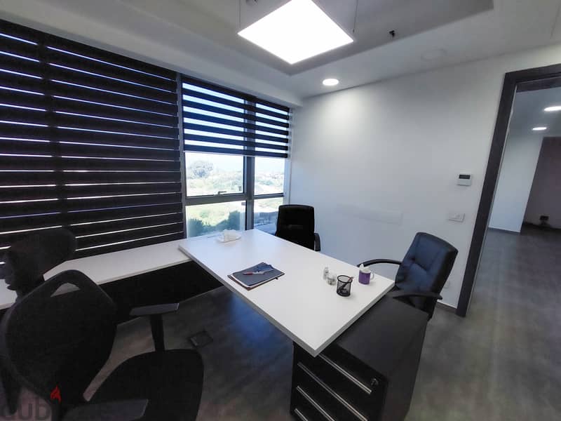 85 SQM Prime Location Semi-Furnished Office in Dbayeh with Sea View 1