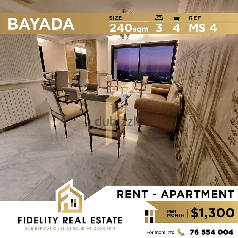 Apartment for rent in Bayada MS4 0