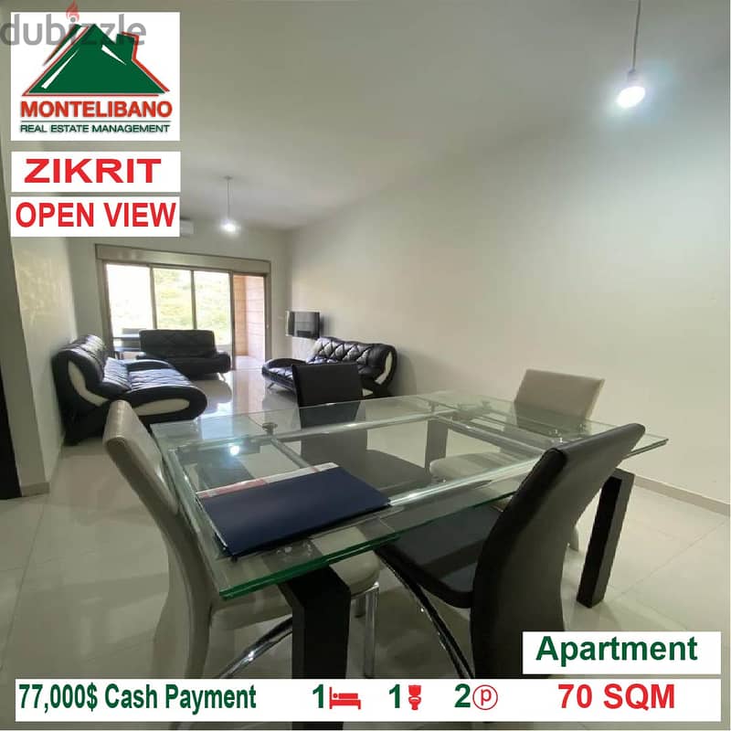 77,000$ Cash Payment!! Apartment for sale in ZIKRIT!! 1