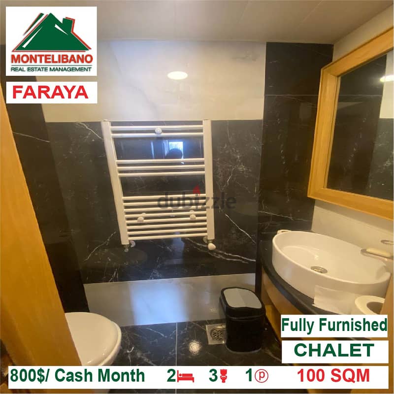 800$/Cash Month!! Chalet for rent in Faraya!! 4