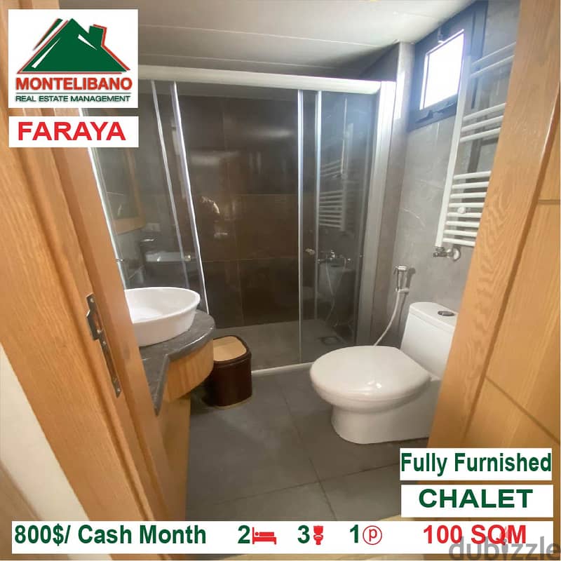 800$/Cash Month!! Chalet for rent in Faraya!! 5