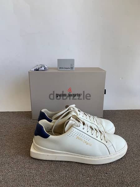 Palm angels white leather sneakersh 1