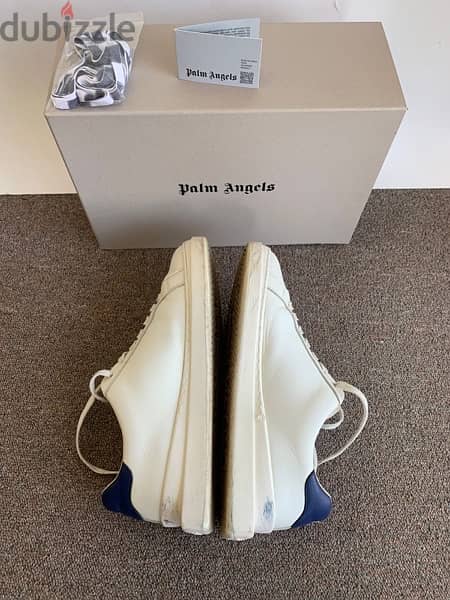Palm angels white leather sneakersh 4