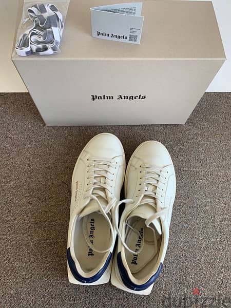 Palm angels white leather sneakersh 5