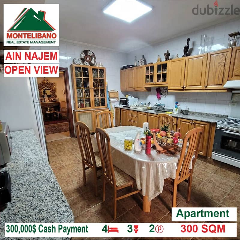 300,000$ Cash Payment!! Apartment for sale in Ain Najem!! 6