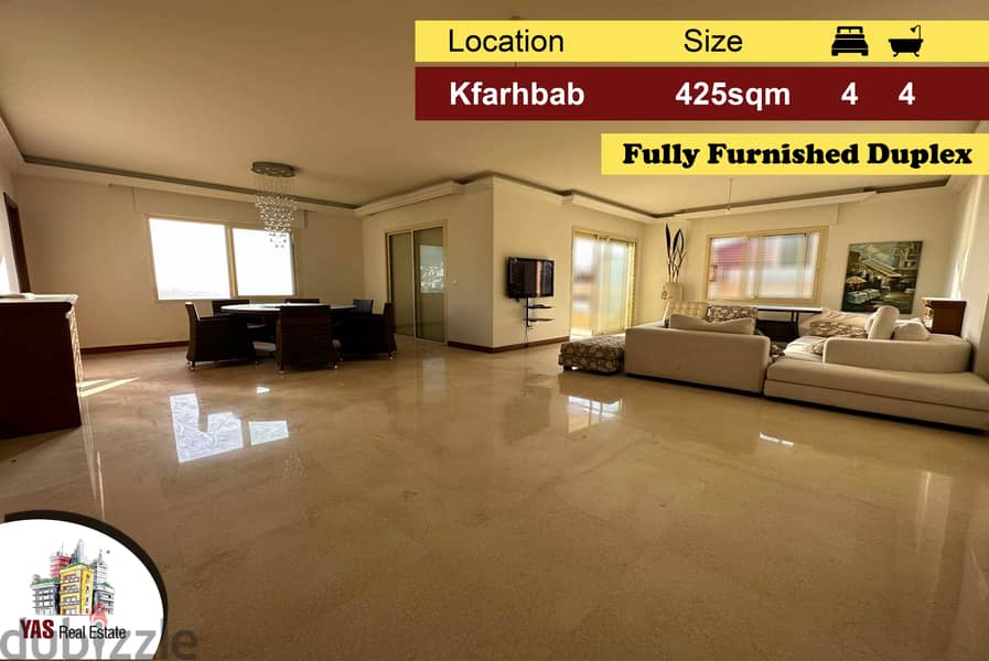 Kfarhbab 425m2 | 85m2 Terrace | Furnished Duplex | View | IV KA | 0