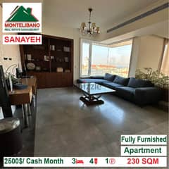 2500$/Cash Month!! Apartment for rent in Sanayeh!!