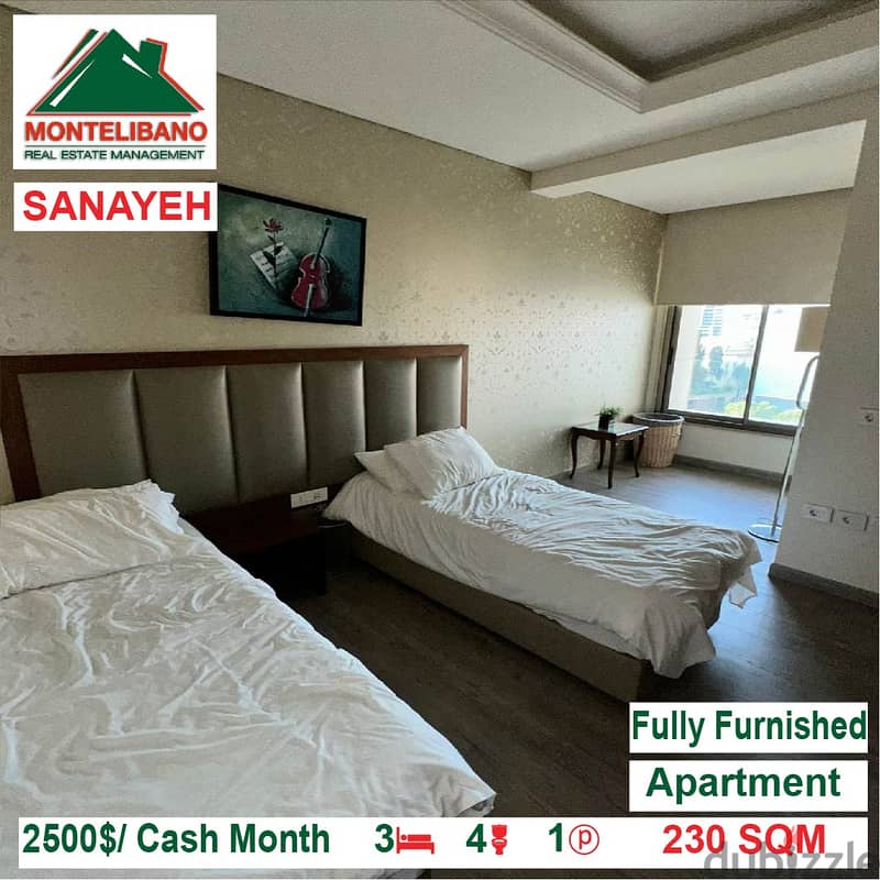 2500$/Cash Month!! Apartment for rent in Sanayeh!! 2