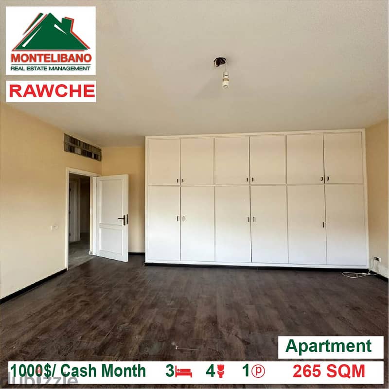 1000$/Cash Month!! Apartment for rent in Rawche!! 1