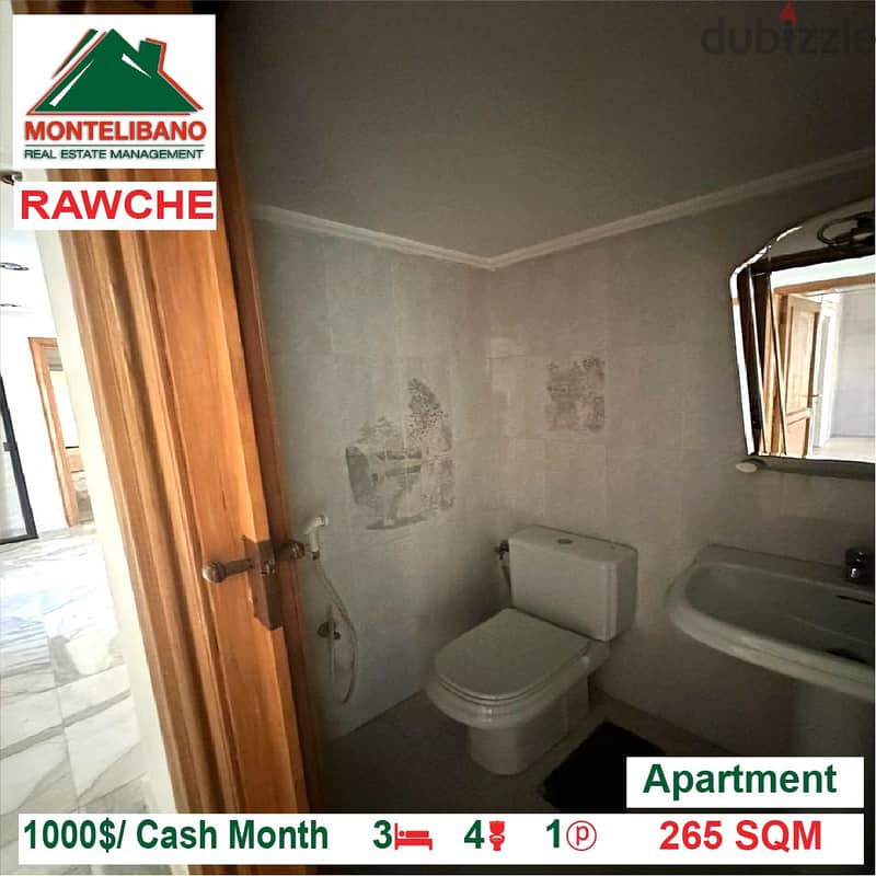 1000$/Cash Month!! Apartment for rent in Rawche!! 3