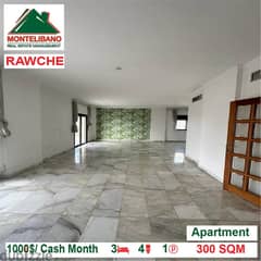 1000$/Cash Month!! Apartment for rent in Rawche!! 0