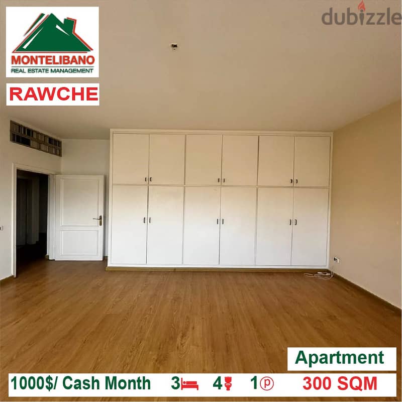 1000$/Cash Month!! Apartment for rent in Rawche!! 1