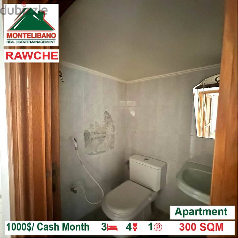 1000$/Cash Month!! Apartment for rent in Rawche!! 3