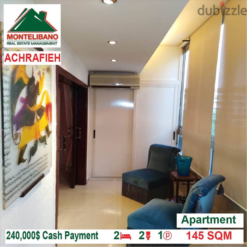 240,000$ Cash Payment!! Apartment for sale in Achrafieh!! 1