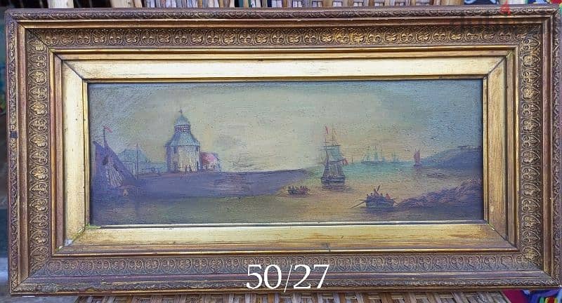 لوحات رسم يد زيتي اوروبي سعر اللوحة الواحدة  مئة دولار 2