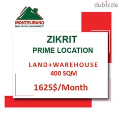 1625$/Cash Month!! Land for rent in ZIKRIT!!