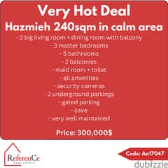 Very hot deal in Hazmieh شقة مميزة في الحازمية