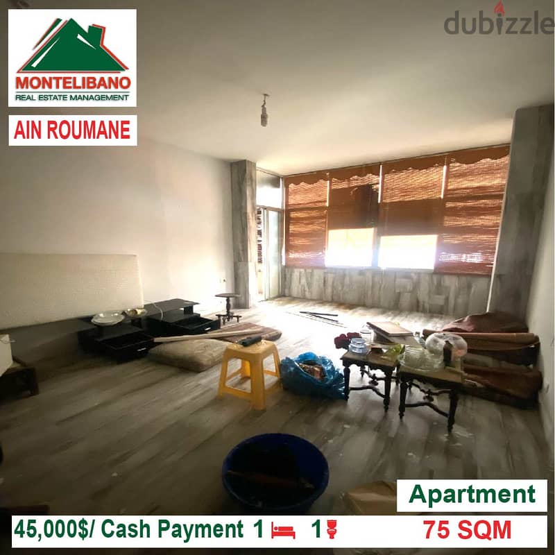 45000$!! Apartment for sale located in Ain Roumane 3