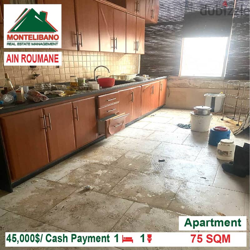 45000$!! Apartment for sale located in Ain Roumane 4
