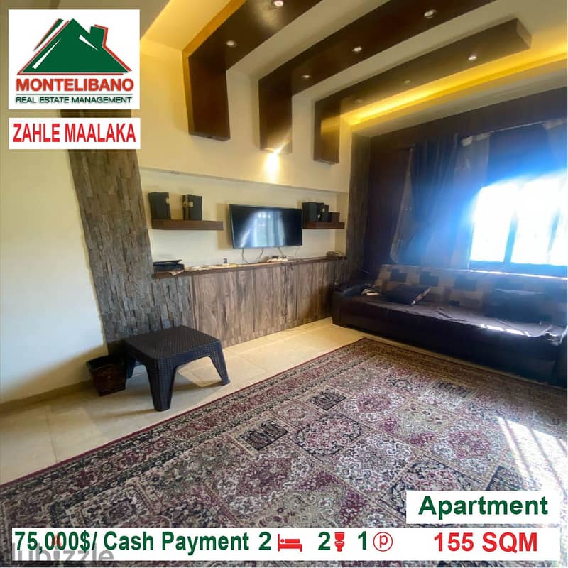 75000$!! Apartment for sale located in Zahle Maalaka 2