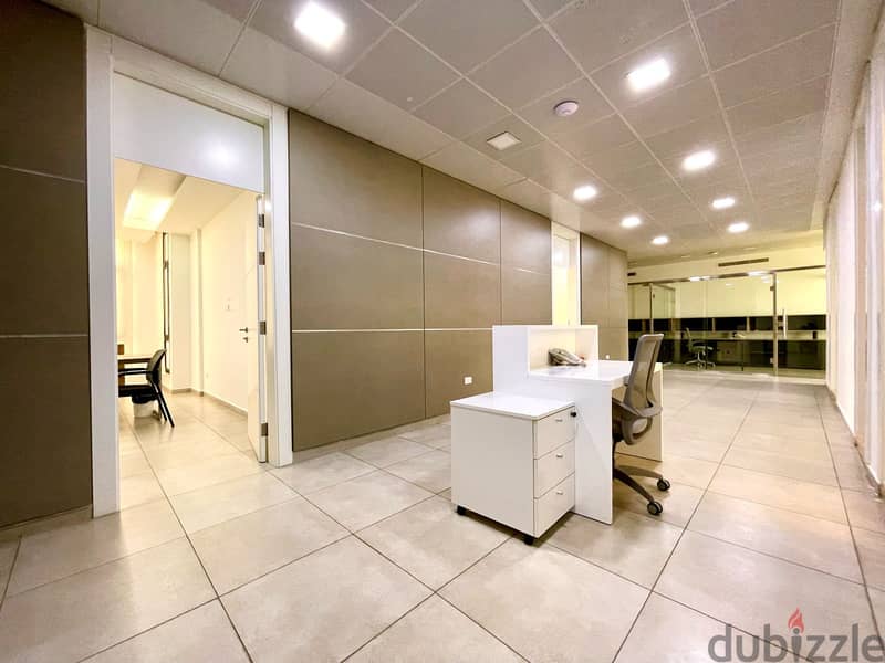JH24-3197 180m furnished office for rent in Sin l Fil , $ 1950 cash 5