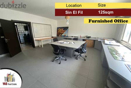 Sin El Fil 125m2 | Office | Decorated and furnished | Prime Location|P