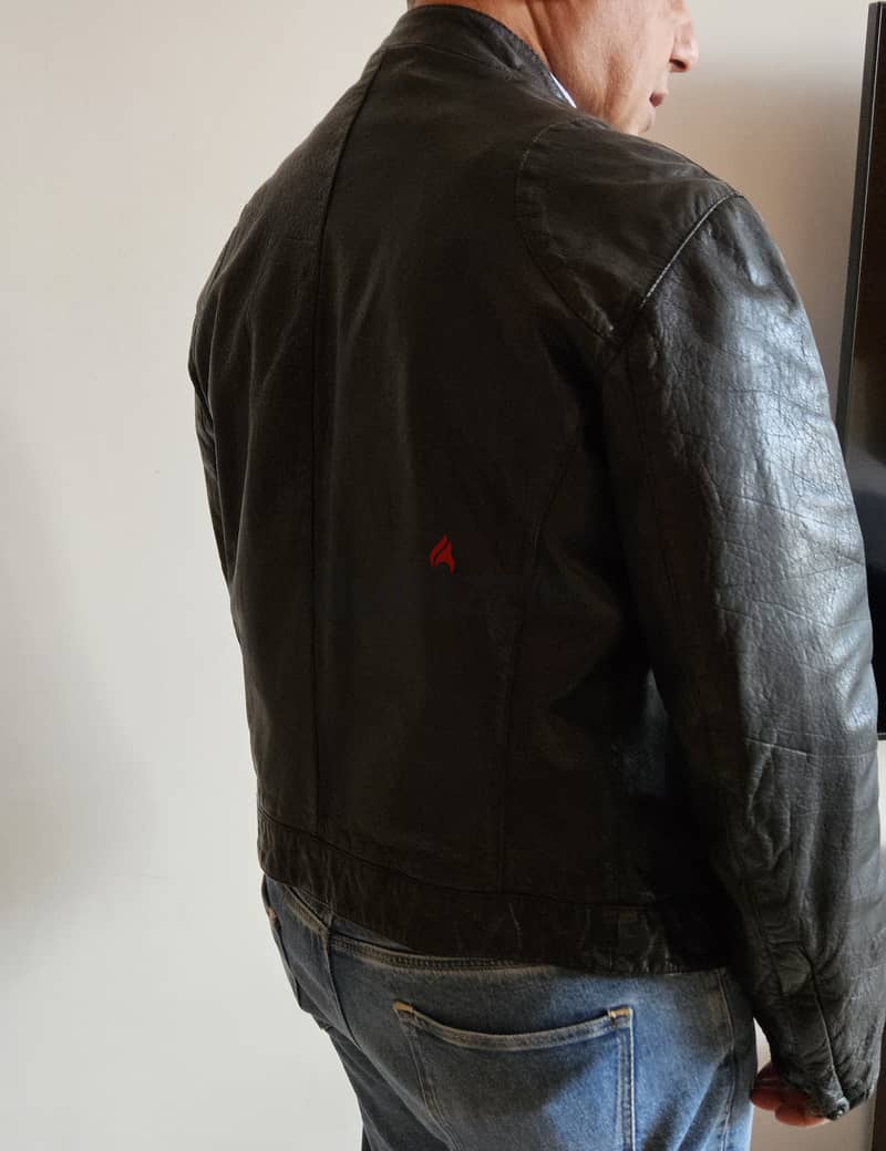 ARMANI Leather Jacket for Men -  Bomber Style 2