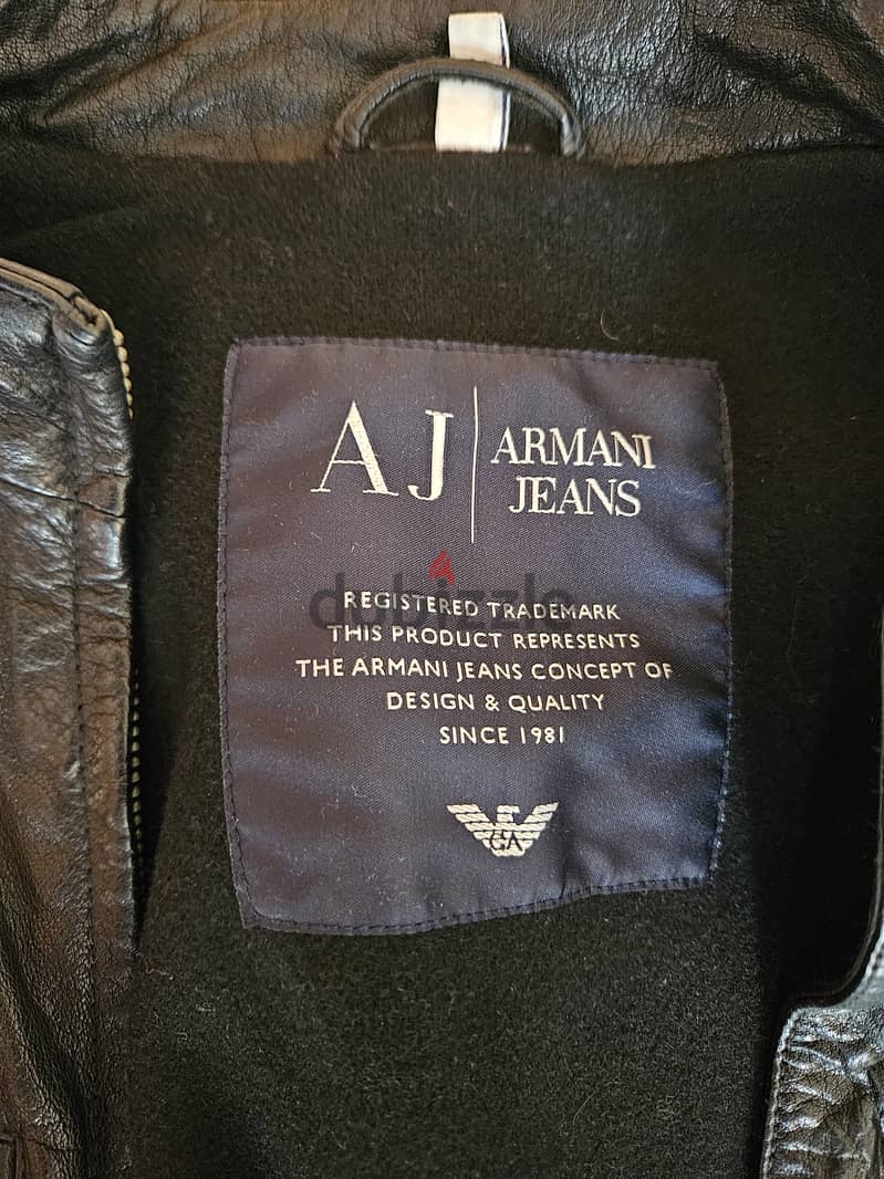 ARMANI Leather Jacket for Men -  Bomber Style 5