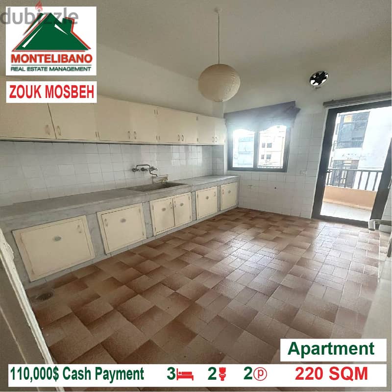 110,000$ Cash Payment!! Apartment for sale in Zouk Mosbeh!! 4