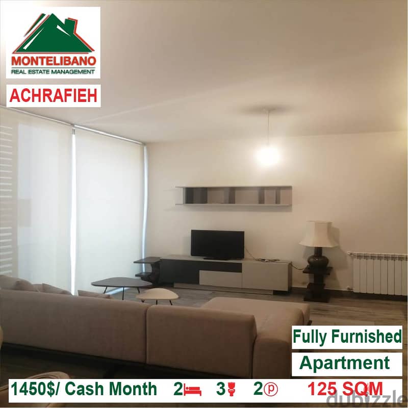 1450$/Cash Month!! Apartment for rent in Achrafieh !! 1