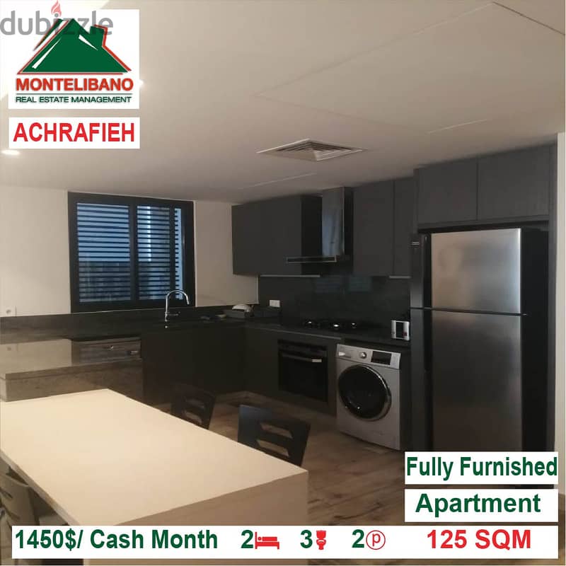 1450$/Cash Month!! Apartment for rent in Achrafieh !! 2