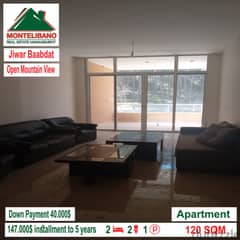 Apartment for sale in Jiwar Baabdat with a Open Mountain View!!!! 0