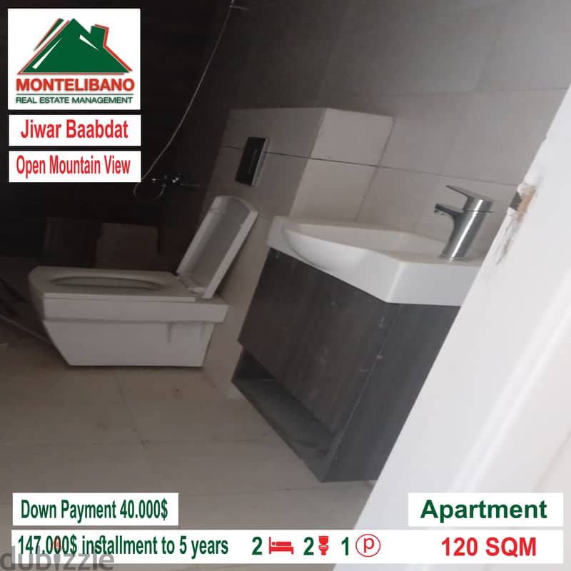 Apartment for sale in Jiwar Baabdat with a Open Mountain View!!!! 2