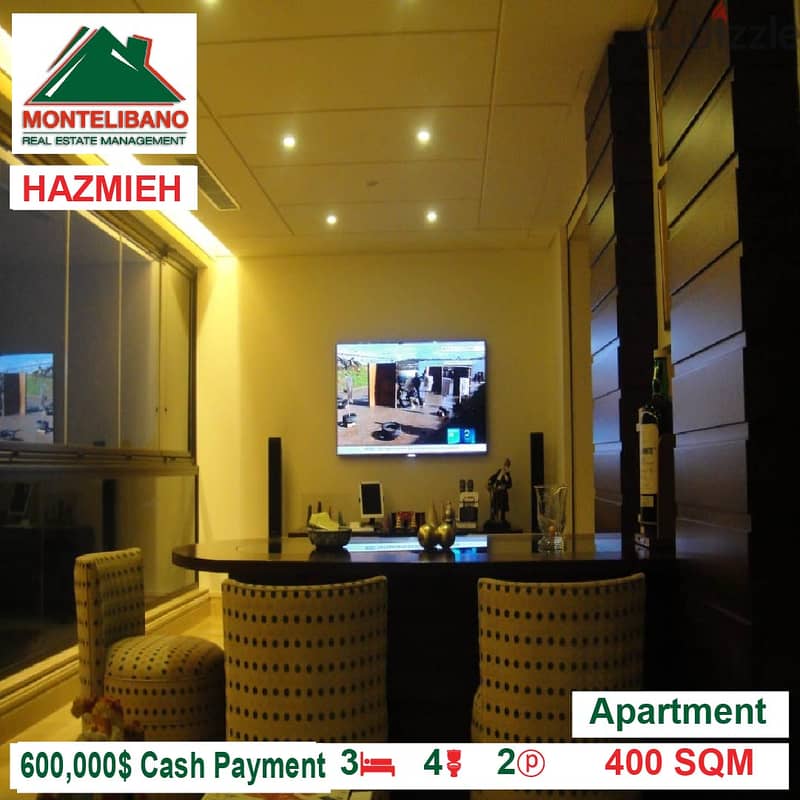 600,000$ Apartment for sale located in Hazmieh 6