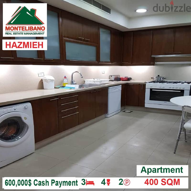 600,000$ Apartment for sale located in Hazmieh 8