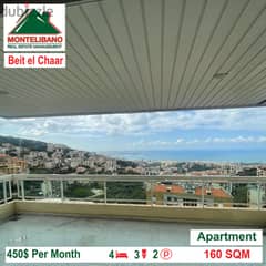 Apartment for rent in Beit el Chaar!!! 0