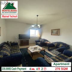 Apartment for sale in Mazraat Yachouh!!!