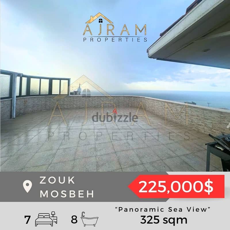 Zouk Mosbeh | 325 sqm | Panoramic Sea View 1