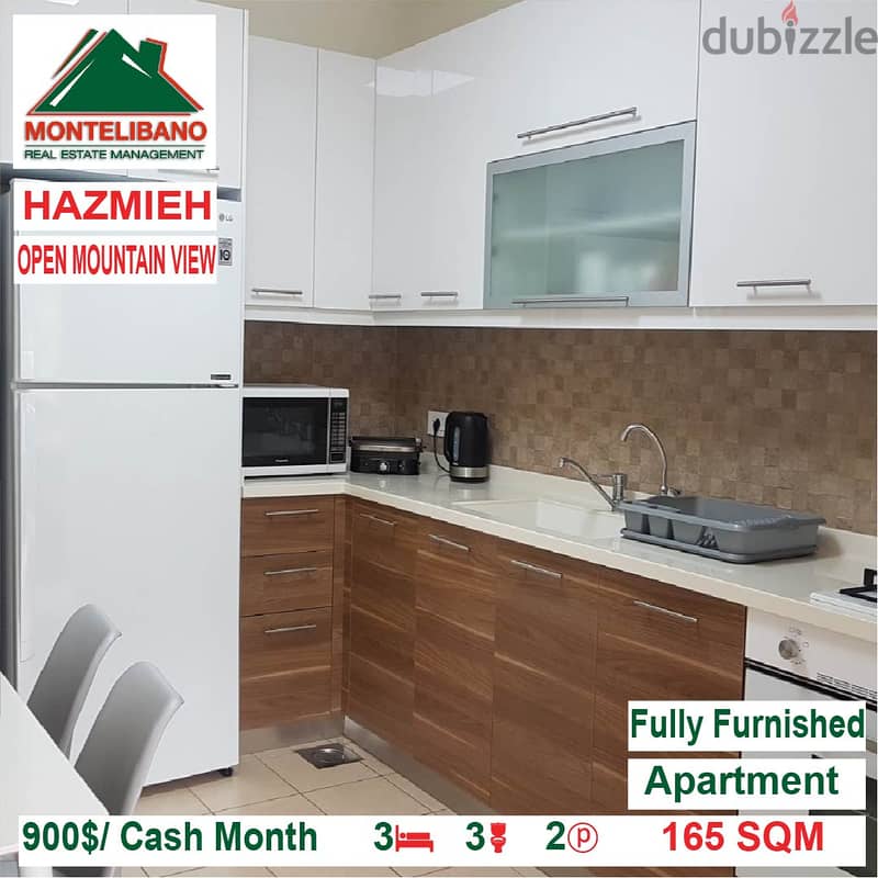 900$/Cash Month!! Apartment for rent in Hazmieh!! 3