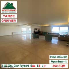 1,100,000$!! Open View Apartment for sale located in Yarzeh