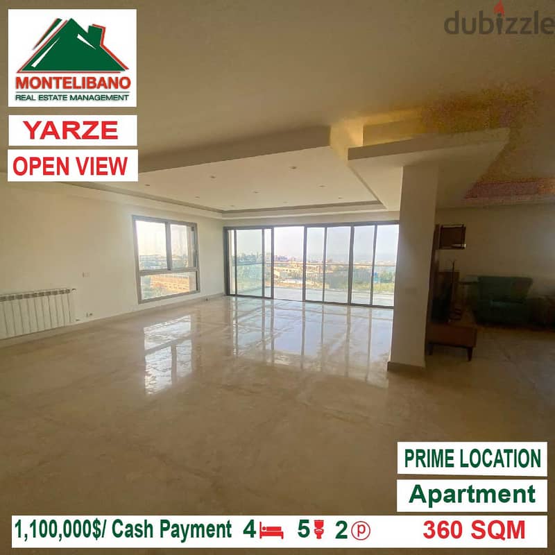 1,100,000$!! Open View Apartment for sale located in Yarzeh 1