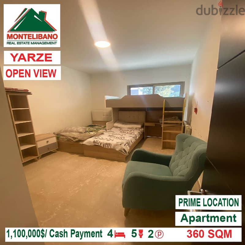 1,100,000$!! Open View Apartment for sale located in Yarzeh 2