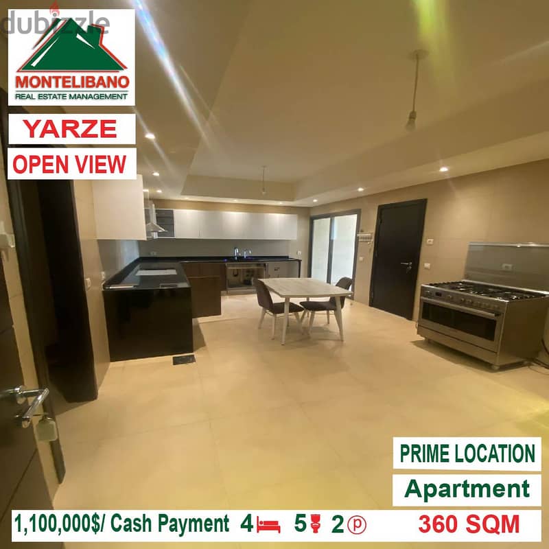 1,100,000$!! Open View Apartment for sale located in Yarzeh 6