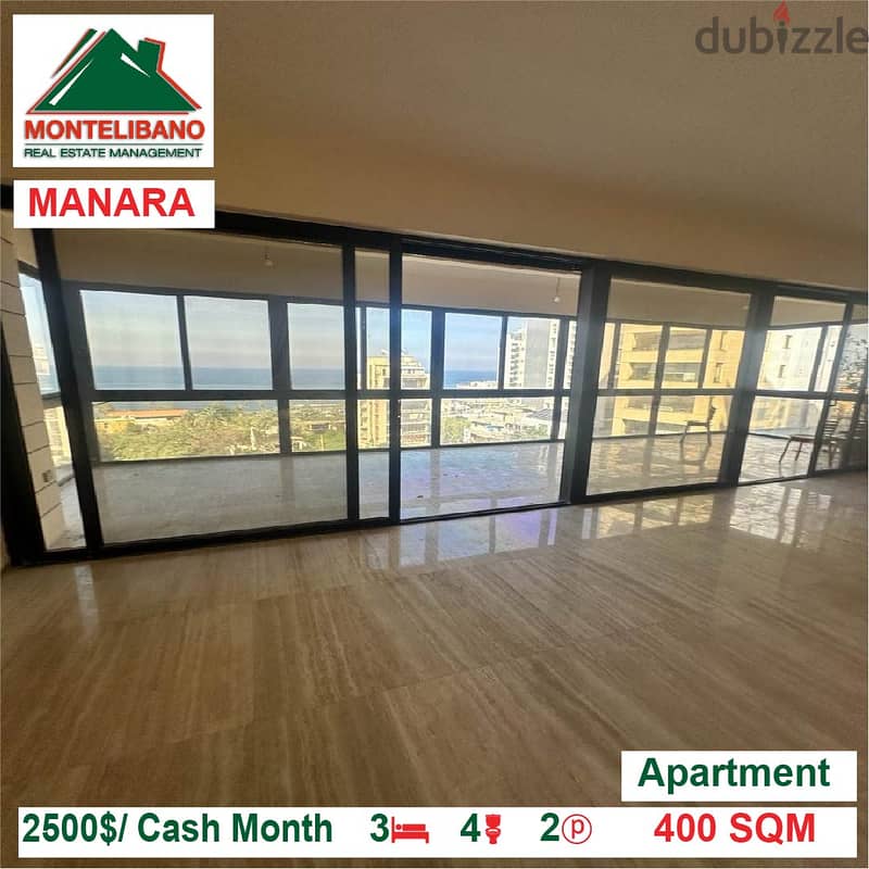 2500$/Cash Month!! Apartment for rent in Manara!! 1
