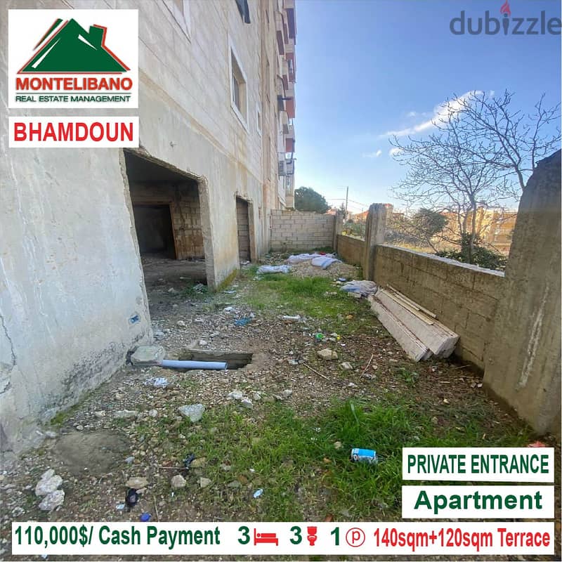 110000$!! Apartment for sale located in Bhamdoun 0
